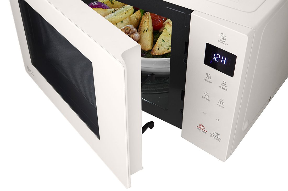 LG 25公升 NeoChef™Objet Collection<sup>®</sup>  智慧變頻微波爐｜冰瓷白, MS2535GIK