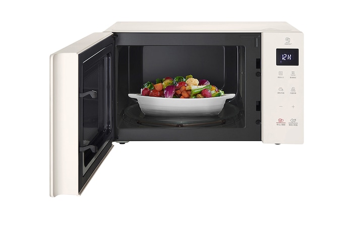 LG 25公升 NeoChef™Objet Collection<sup>®</sup> 智慧變頻微波爐|冰瓷白, MS2535GIK