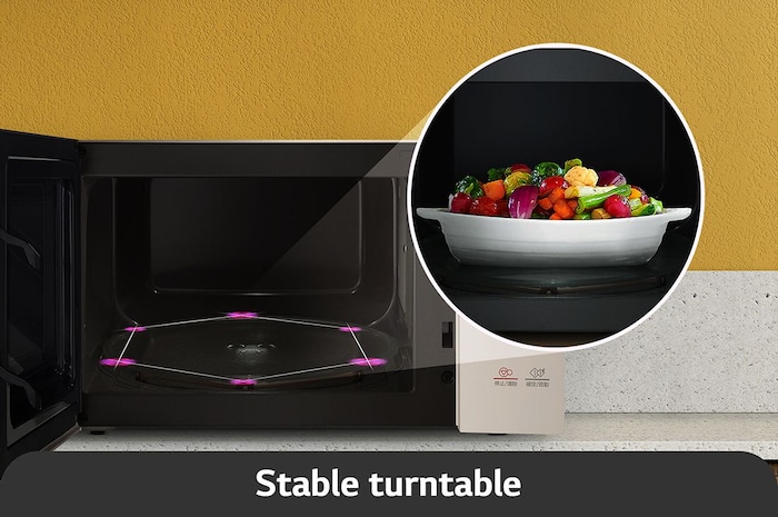 LG 25公升 NeoChef™Objet Collection<sup>®</sup> 智慧變頻微波爐|冰瓷白, MS2535GIK