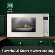 LG 25公升 NeoChef™Objet Collection<sup>®</sup>  智慧變頻微波爐｜冰瓷白, MS2535GIK