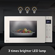 LG 25公升 NeoChef™Objet Collection<sup>®</sup>  智慧變頻微波爐｜冰瓷白, MS2535GIK