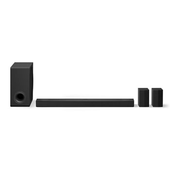 LG Soundbar S80TR 和重低音喇叭的正面視圖