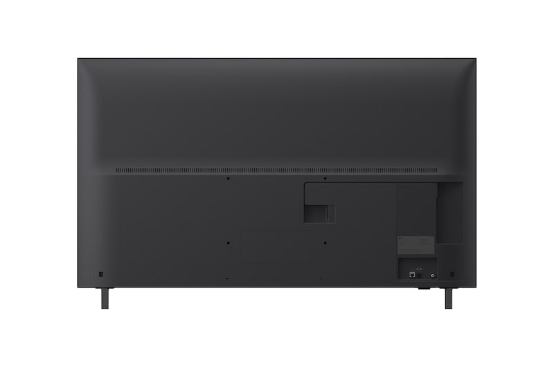 LG UHD UA75 TV 的後視圖。