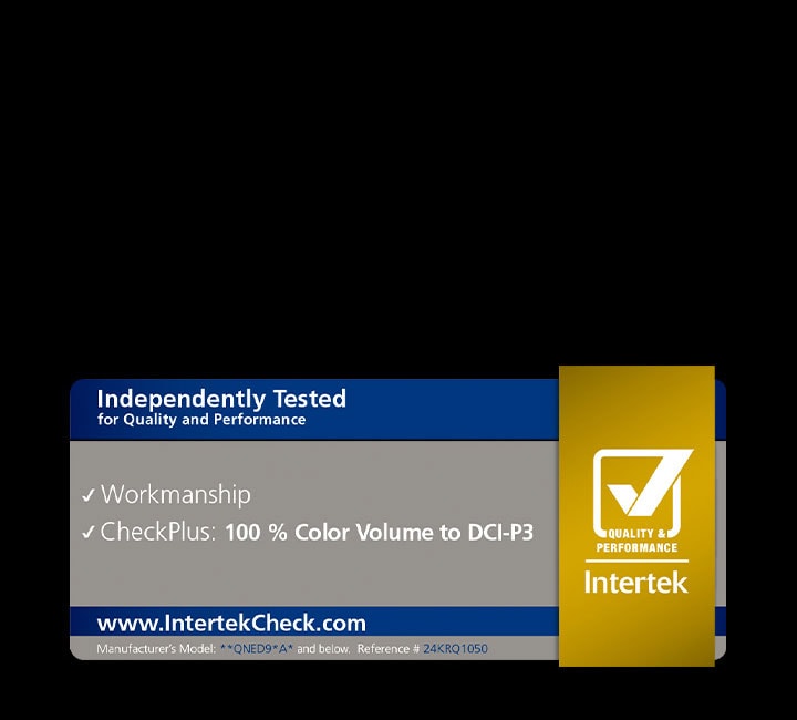 經 Intertrek 認證可實現符合 DCI-P3 標準的 100% 色量。