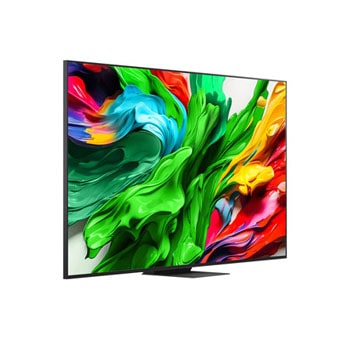LG QNED evo QNED86 電視微角度面向右側的側視圖