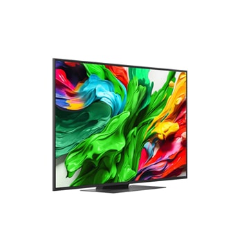 LG QNED evo QNED86 電視微角度面向右側的側視圖