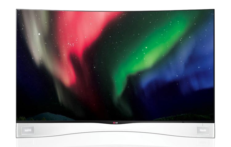 Front view of LG 55型 CURVED OLED TV 55EA980T