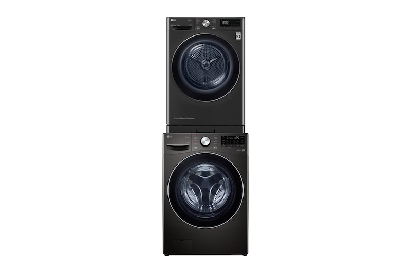LG 洗乾衣機堆疊｜蒸洗脫15公斤+熱泵除濕乾衣10公斤 ｜尊爵黑, FD15TBB.WR100VB