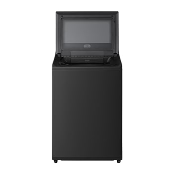 直立式洗衣機機蓋打開狀態的前視圖