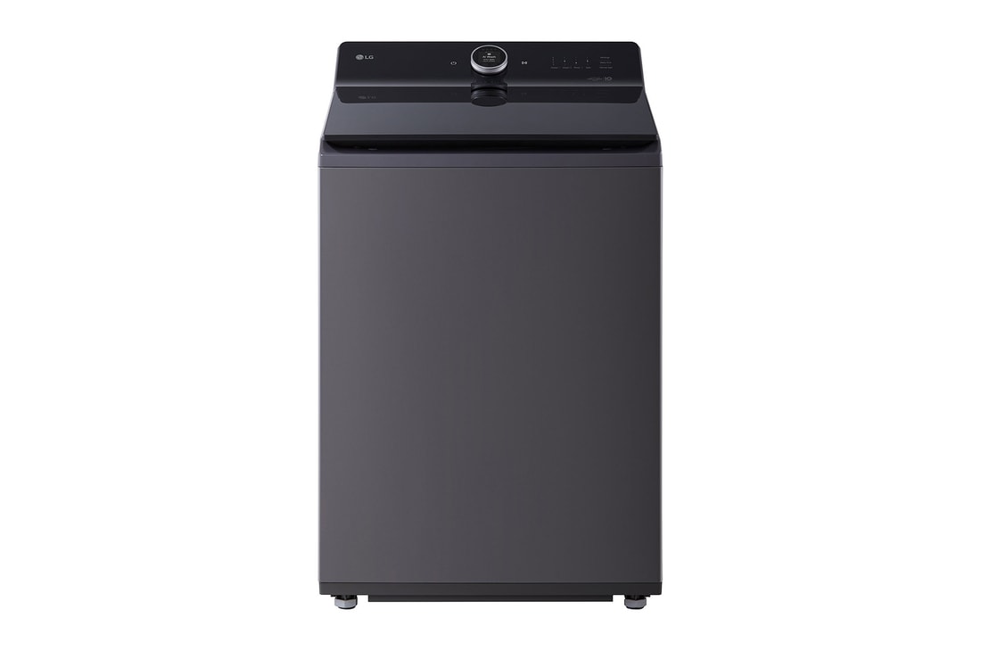27kg 直立式洗衣機（黑色不鏽鋼）- AI DD™，6 Motion™，TurboWash3D™ WT-TD23HG.AEGBTST 正視圖