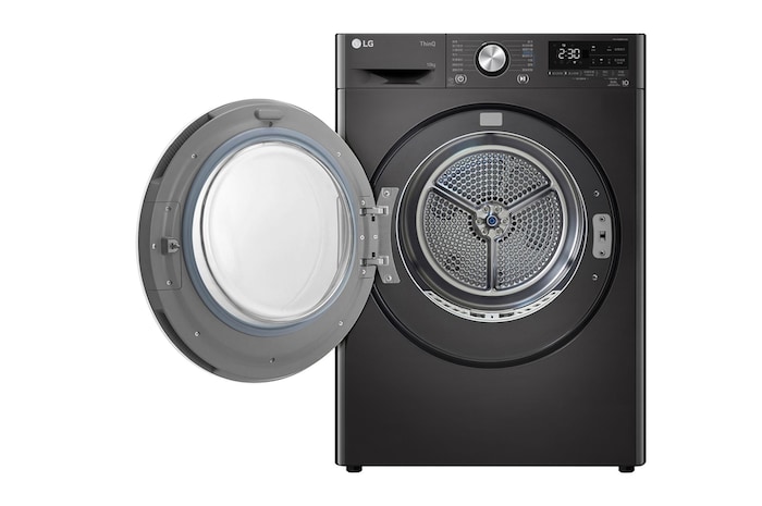 Front view with open door