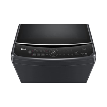 interior shot featuring LG top load washing machine
