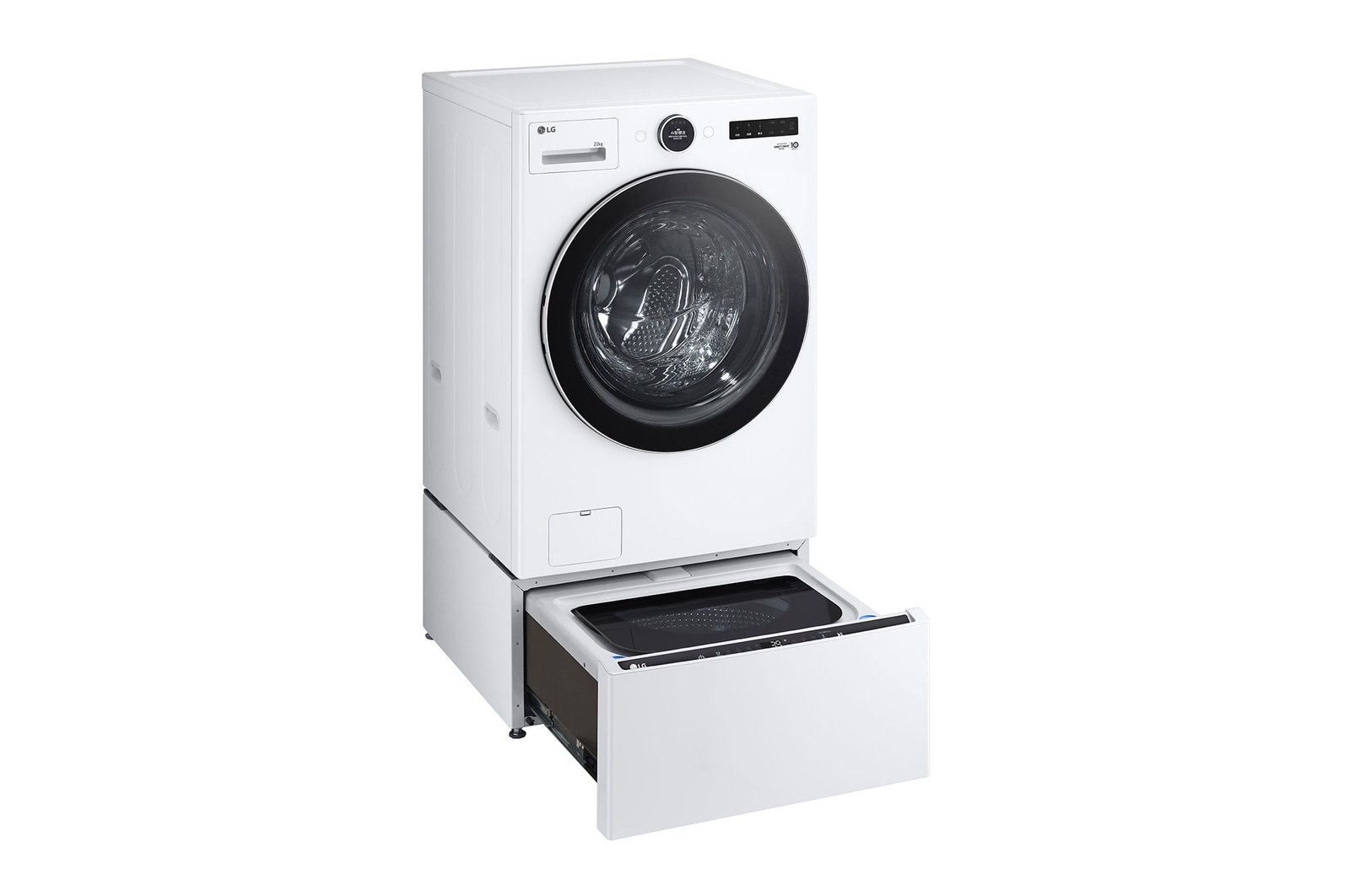 LG 洗22+2.5公斤 TWINWash 雙能洗｜冰瓷白｜蒸洗脫, TW22FWPT.S250HW