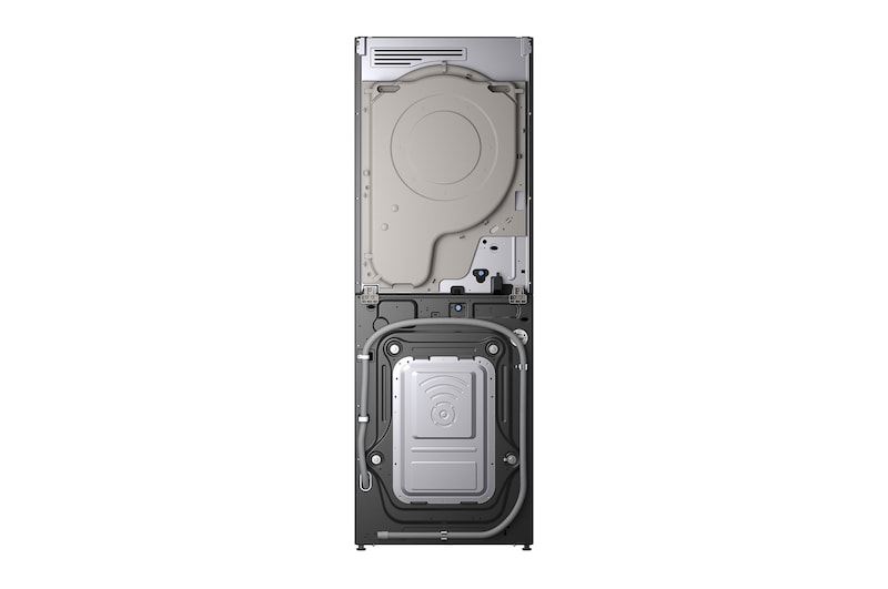 LG WashTower WD-S1818EB 尺寸和安裝指南示意圖。