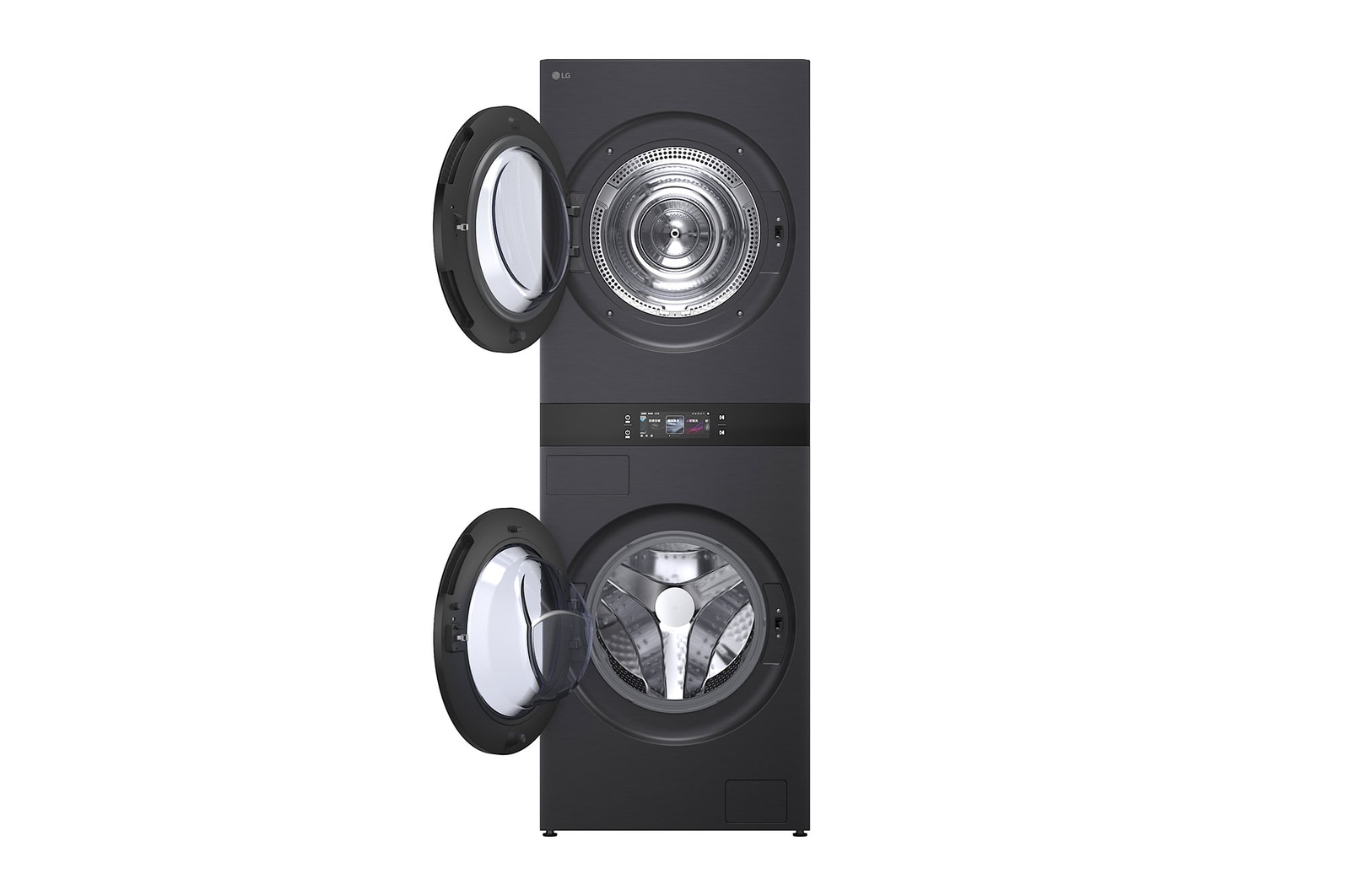 LG WashTower WD-S1818EB 搭載 Smart Pairing™ 功能，可自動連結洗衣和乾衣行程。