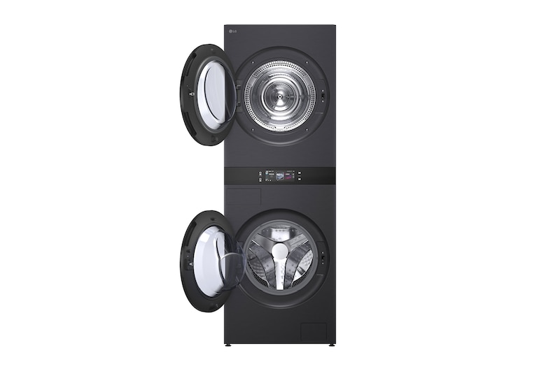 LG WashTower WD-S1818EB 搭載 Smart Pairing™ 功能，可自動連結洗衣和乾衣行程。