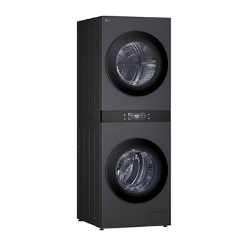 LG WashTower WD-S1818EB 6.8 吋 LCD 中央控制螢幕特寫。