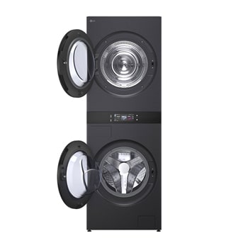 LG WashTower WD-S1818EB 搭載 Smart Pairing™ 功能，可自動連結洗衣和乾衣行程。