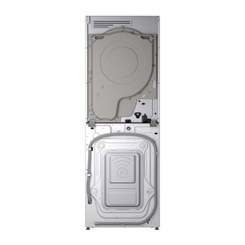 LG WashTower WD-S1818EW 尺寸和安裝指南示意圖。