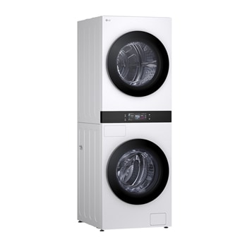LG WashTower WD-S1818EW 6.8 吋 LCD 中央控制螢幕特寫。