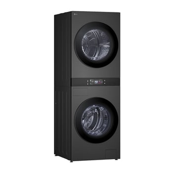 LG WashTower W0W5DBPKZHD 6.8 吋 LCD 中央控制螢幕特寫。