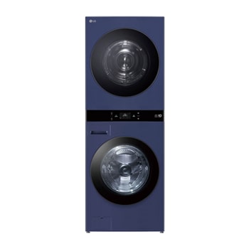 LG WashTower™ 打開狀態的前視圖