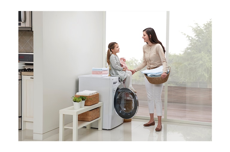 LG 6 Motion DD直驅變頻 蒸氣滾筒洗衣機 絲緞白 / 10.5公斤洗衣容量, 6公斤烘衣容量, F1450HT1W