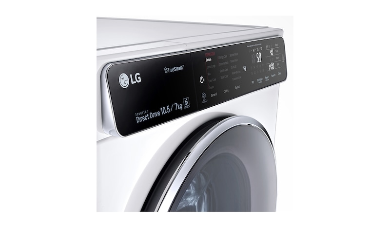 LG 6 Motion DD直驅變頻 蒸氣滾筒洗衣機 絲緞白 / 10.5公斤洗衣容量, 6公斤烘衣容量, F1450HT1W