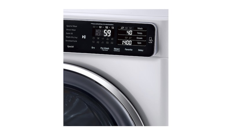 LG 6 Motion DD直驅變頻 蒸氣滾筒洗衣機 絲緞白 / 10.5公斤洗衣容量, 6公斤烘衣容量, F1450HT1W