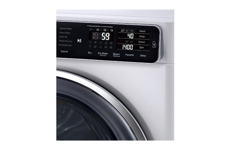 LG 6 Motion DD直驅變頻 蒸氣滾筒洗衣機 絲緞白 / 10.5公斤洗衣容量, 6公斤烘衣容量, F1450HT1W