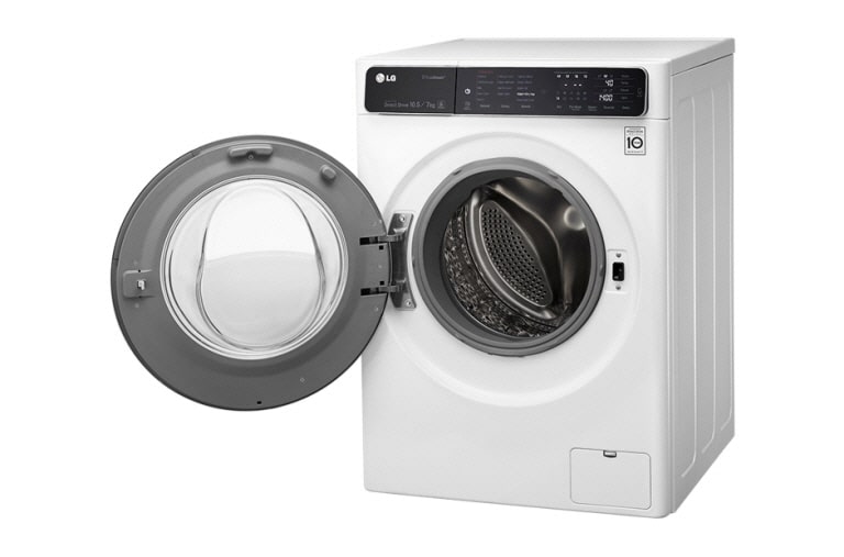 LG 6 Motion DD直驅變頻 蒸氣滾筒洗衣機 絲緞白 / 10.5公斤洗衣容量, 6公斤烘衣容量, F1450HT1W