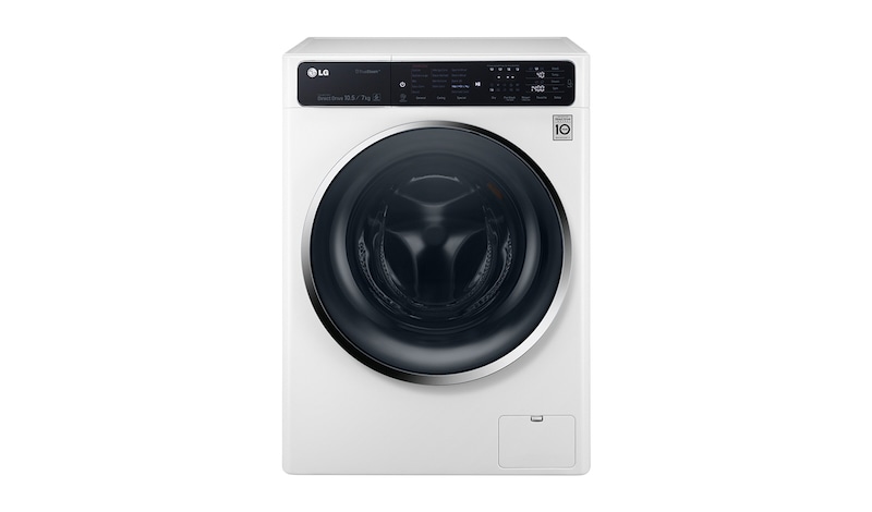 LG 6 Motion DD直驅變頻 蒸氣滾筒洗衣機 絲緞白 / 10.5公斤洗衣容量, 6公斤烘衣容量, F1450HT1W