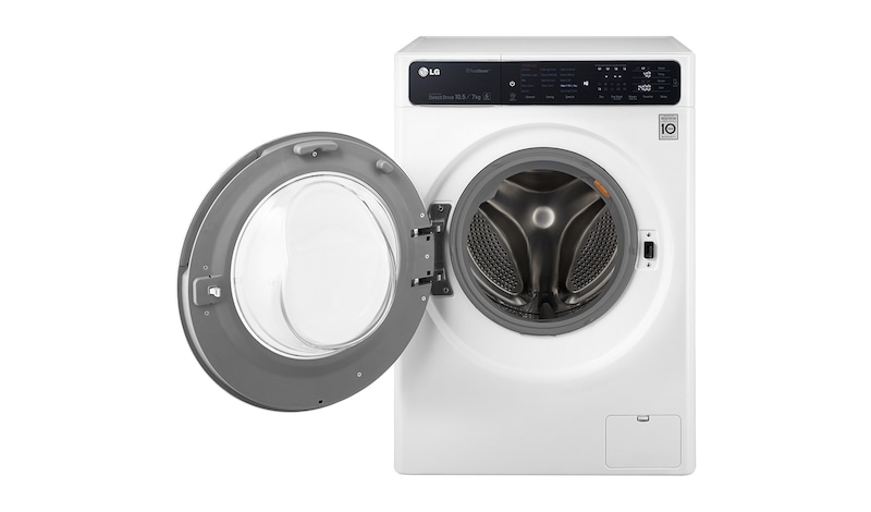 LG 6 Motion DD直驅變頻 蒸氣滾筒洗衣機 絲緞白 / 10.5公斤洗衣容量, 6公斤烘衣容量, F1450HT1W