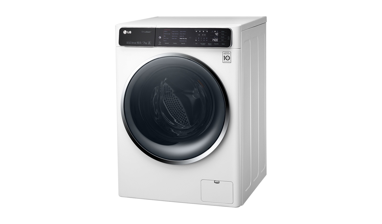 LG 6 Motion DD直驅變頻 蒸氣滾筒洗衣機 絲緞白 / 10.5公斤洗衣容量, 6公斤烘衣容量, F1450HT1W
