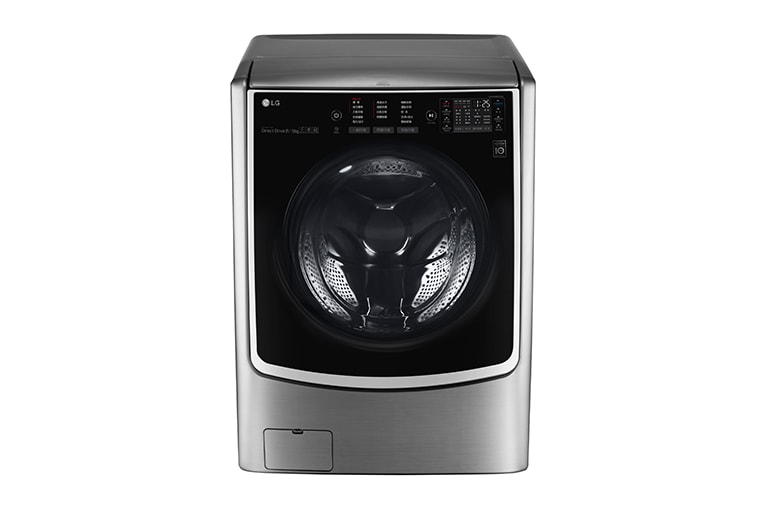 LG 蒸氣滾筒洗衣機 (蒸洗脫烘)&#xff5c;洗衣21公斤&#43;烘衣12公斤 F2721HTTV 正視圖