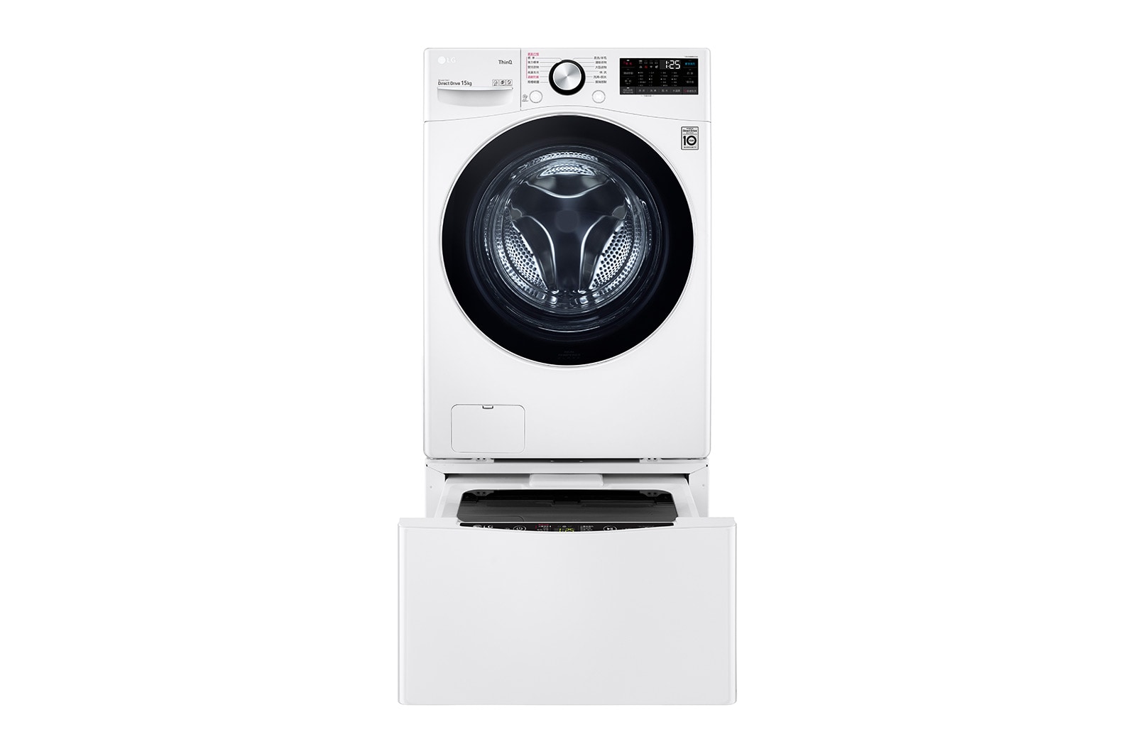 LG 洗15+2公斤 TWINWash 雙能洗｜冰瓷白｜蒸洗脫, TW15WPT.200AHW