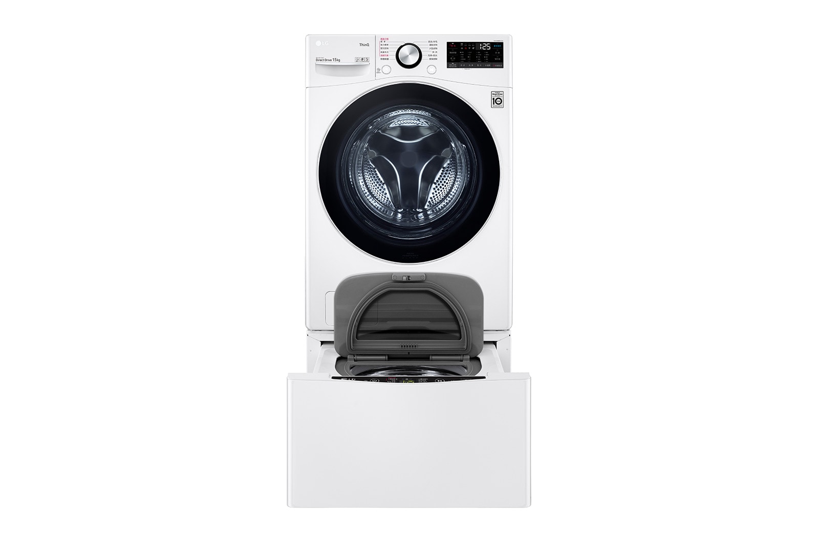 LG 洗15+2公斤 TWINWash 雙能洗｜冰瓷白｜蒸洗脫, TW15WPT.200AHW