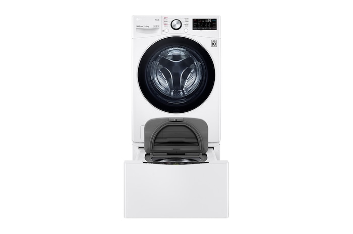 LG 洗15+2公斤 TWINWash 雙能洗|冰瓷白|蒸洗脫烘, TW15DPT.200AHW