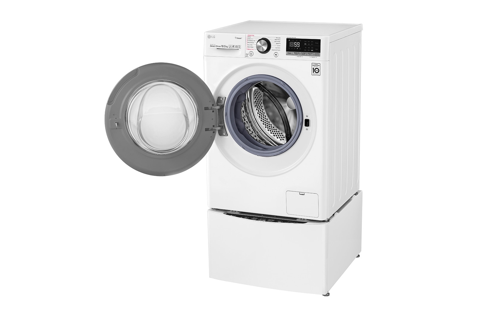 LG 洗10.5+2公斤 TWINWash 雙能洗｜冰瓷白｜蒸洗脫, TW105WPT.200HW