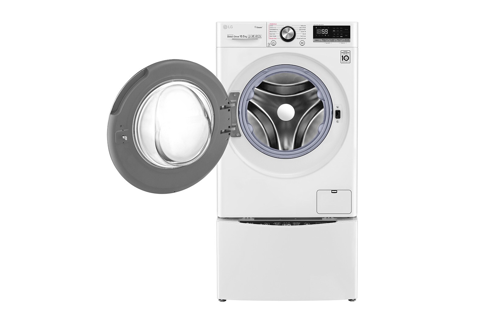 LG 洗10.5+2公斤 TWINWash 雙能洗｜冰瓷白｜蒸洗脫, TW105WPT.200HW