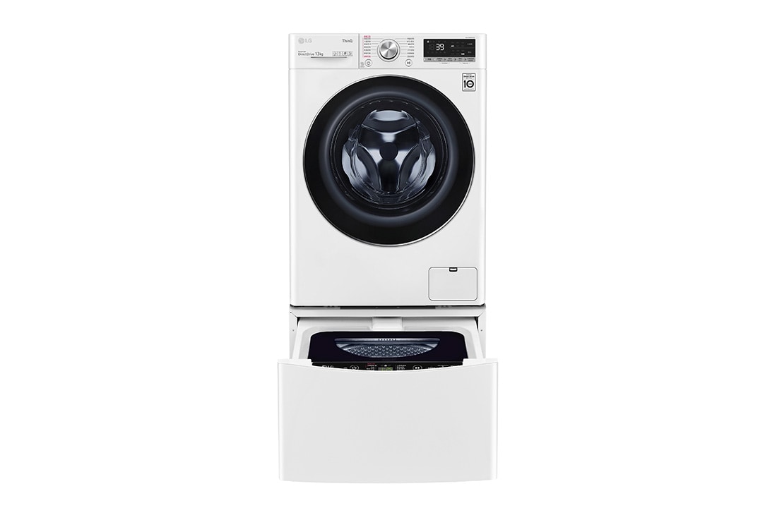 LG 洗13+2公斤 TWINWash 雙能洗｜冰瓷白｜蒸洗脫, TW13BPT