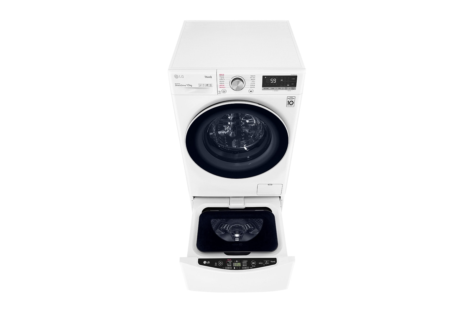 LG 洗13+2公斤 TWINWash 雙能洗｜冰瓷白｜蒸洗脫烘, TW13CPT
