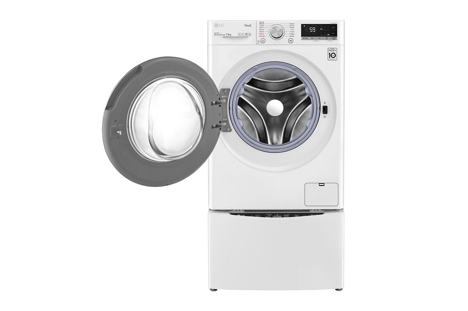 LG 洗13+2公斤 TWINWash 雙能洗｜冰瓷白｜蒸洗脫烘, TW13CPT