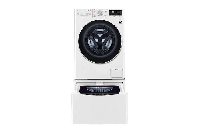 LG 洗13+2公斤 TWINWash 雙能洗｜冰瓷白｜蒸洗脫烘, TW13CPT
