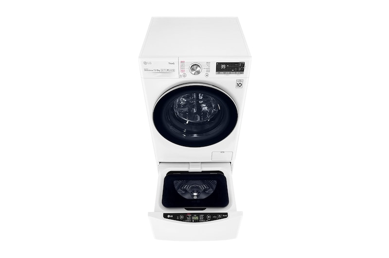 LG 洗13+2公斤 TWINWash 雙能洗｜冰瓷白｜蒸洗脫烘, TW13DPT