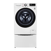 WiFi TWINWash 雙能洗 (蒸洗脫烘) 冰磁白 / 10.5公斤&#43;2公斤洗衣容量 TW105DPT.200HW 正視圖