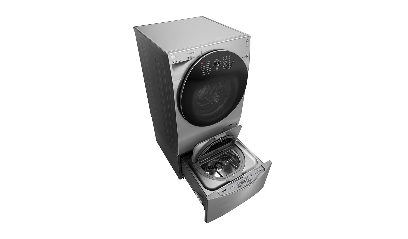 LG TWINWash™ 雙能洗 (蒸洗脫烘)｜12公斤+2公斤洗衣容量 (星辰銀), TW12VPT.200HV