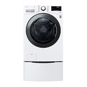 LG TWINWash™ 雙能洗 (蒸洗脫烘)&#xff5c;18公斤&#43;2.5公斤洗衣容量 TW18DPT.250HW 正視圖
