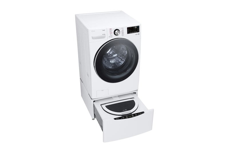 LG 洗18+2.5公斤 TWINWash 雙能洗｜冰瓷白｜蒸洗脫烘, TW18DWPT