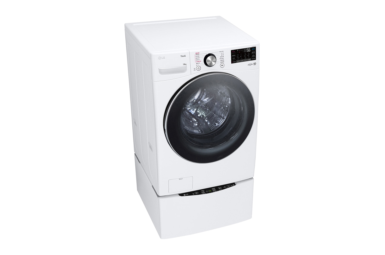 LG 洗18+2.5公斤 TWINWash 雙能洗｜冰瓷白｜蒸洗脫, TW18VWPT